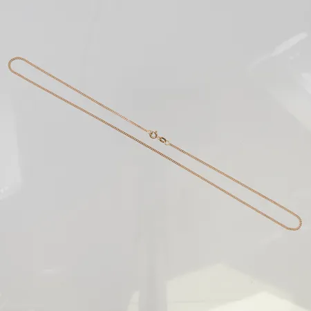 Kedja pansar 42cm bredd 1mm 18K 4,2g.