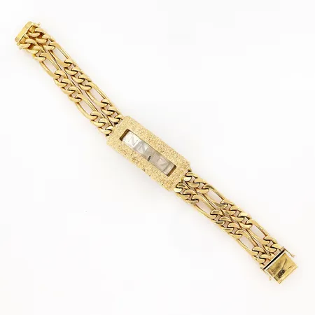 Armband Figaro med platta gravyr längd 21,4cm, bredd 18-22mm, 18K Vikt: 133,2 g