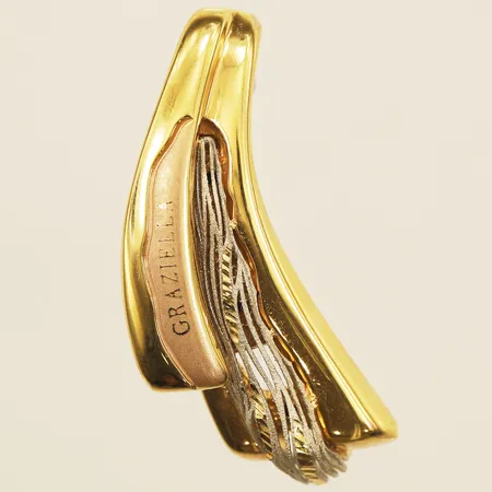 Hänge Graziella längd 40mm,  bredd 18mm, 18K  Vikt: 2,8 g