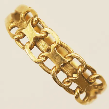 Ring X-länk stl:16 bredd 5,1mm 18K Vikt: 1,3 g