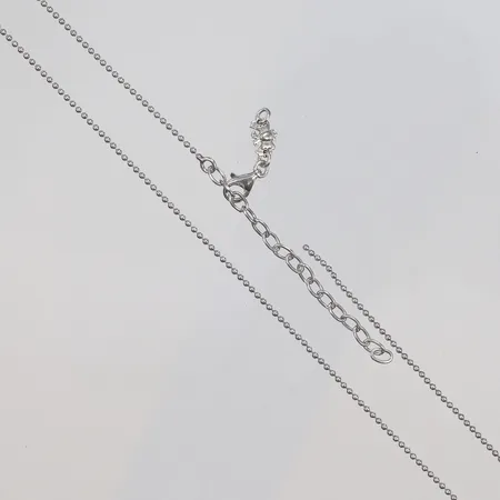 Halskedja Ärtlänk, längd 48,5cm, bredd 1mm, defekt, silver  Vikt: 2,8 g