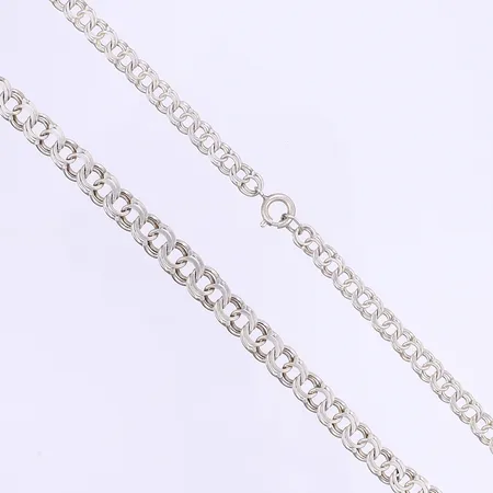 Halscollier doserad Bismarck 43cm, bredd 6-8mm, silver 830/1000 Vikt: 18,5 g