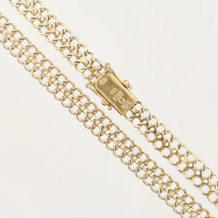 Collier Fiskben längd 43,5cm, bredd 6,6mm, År 1976 Clareus Firma Tore 18K  Vikt: 19,5 g