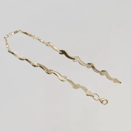 Armband 18,5cm bredd 5mm tvåfärgad 14K 4,7g.