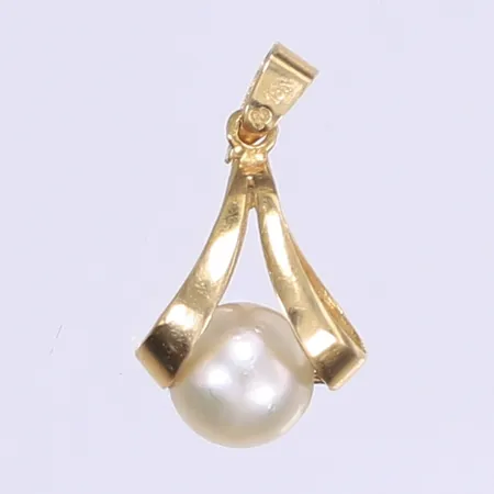Hänge med pärla 22x11mm 18K Bruttovikt: 1,4g Vikt: 1,4 g