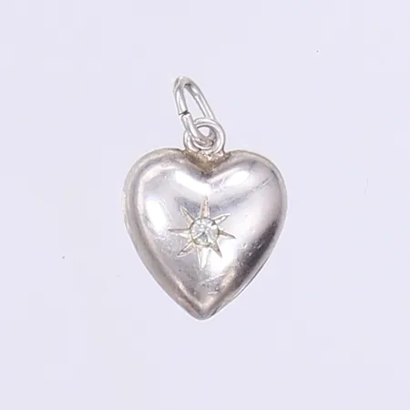 Hänge hjärta 18x12mm silver 925/1000  Vikt: 0,9 g