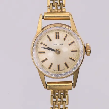 Damur Certina Ø18,5mm manuell, 0810 397 185726, Korridorlänk längd 16,5cm bredd 6mm, 18K, bruttovikt 27,3g