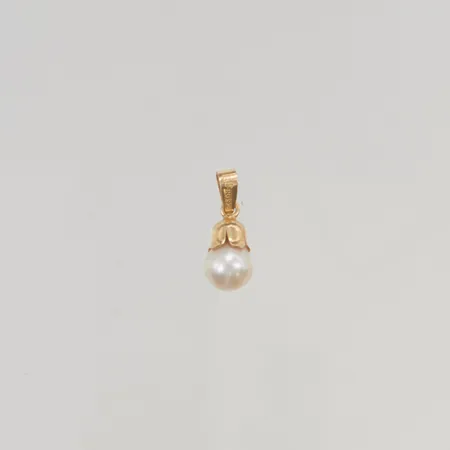 Hänge 14x7mm odlad sötvattenspärla 18K 1,5g.