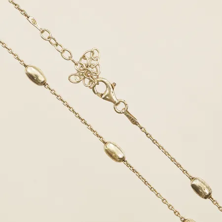 Collier med kulor, justerbar längd 42-46,5cm bredd 0,9-4mm Silver 925/1000 Vikt: 5,8 g