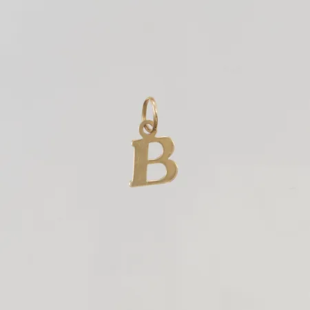 Hänge "bokstaven B" 14mm 14K 0,8g.