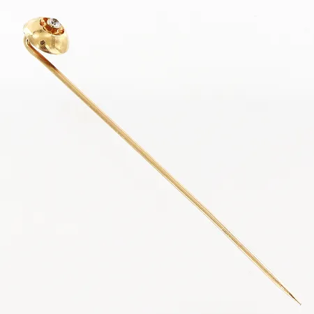 Nål med sten längd 69mm, bredd Ø7mm, 18K Vikt: 0,9 g