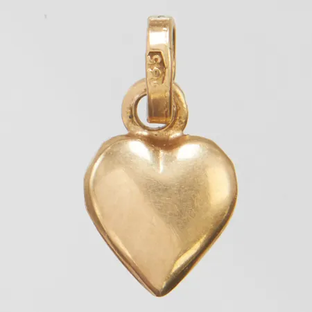 Hänge hjärta 15x8mm, 14K Vikt: 0,5 g