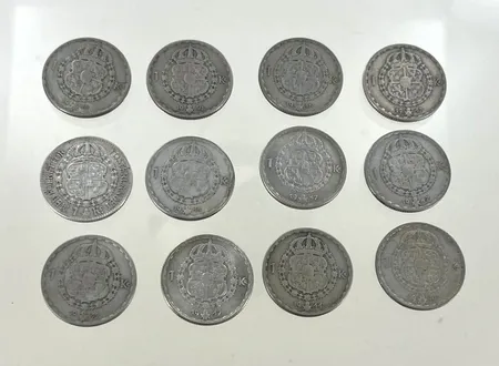 Silvermynt 1kr:1936-1950 80%/40% 83,84 gr:netto 43,2 gr Vikt: 83,8 g