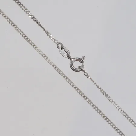 Kedja Pansar 38cm bredd 1mm silver 925/1000 Vikt: 2,3 g