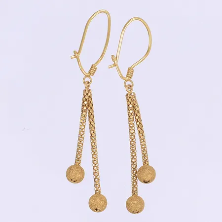 Ett par örhängen 56x9mm 21K  Vikt: 3,9 g