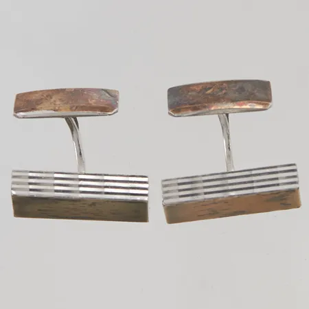 Manschettknappar 22x10mm delvis förgyllda 830/1000 Silver 20,6g.