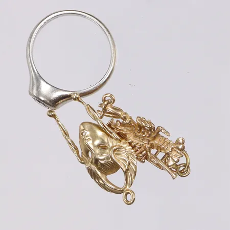 Diverse guld med vit sten, med defekter 14K Vikt: 12,7 g