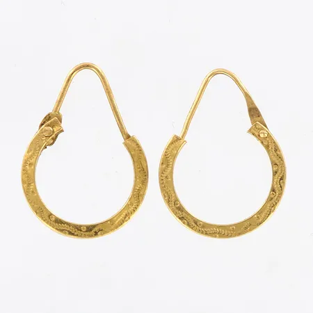Örhängen creoler längd 19mm, bredd 14mm, 18K  Vikt: 1,1 g