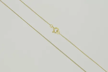Halskedja pansar, längd 46,5 cm bredd 0,3mm, 18K  Vikt: 1,9 g