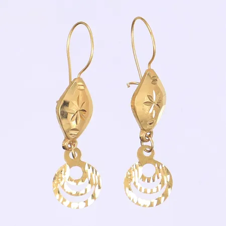 Ett par örhängen 39x11mm 21K  Vikt: 1,4 g