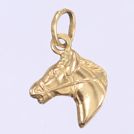 Hänge häst 19x12mm 18K  Vikt: 0,8 g
