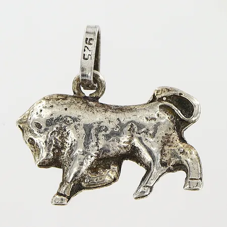 Hänge tjur 19x20mm, silver 925/1000 Vikt: 2,9 g