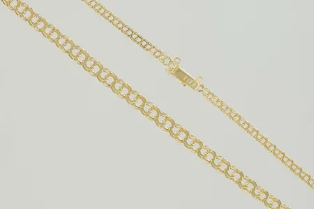 Halskedja bismark längd 43cm bredd 3-5mm, 18K Vikt: 8,9 g