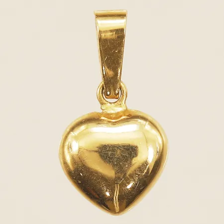 Hänge hjärta längd 15mm bredd 8,4mm 18K Vikt: 2 g