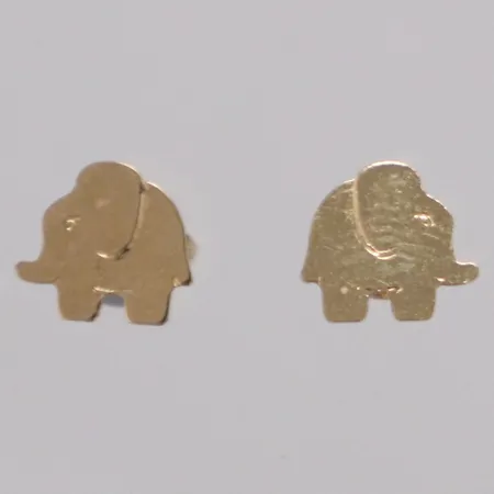 Ett par örhängen elefanter 6mm, 18K  Vikt: 0,6 g