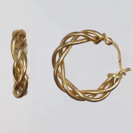 Ett par örhängen, Ø14mm, bredd 4mm, 18K Vikt: 2,5 g