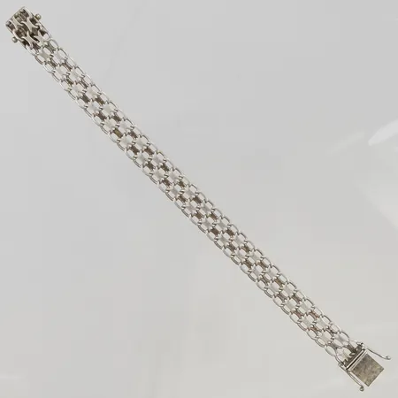 Armband 20cm bredd 11mm slitna länkar vid lås 830/1000 Silver 18,1g.