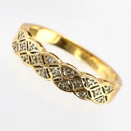 Ring med diamanter stl:18¼, bredd:2-5mm, 18K Vikt: 3,2 g