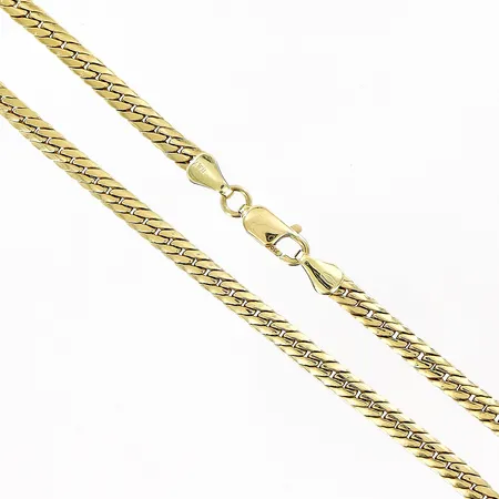 Collier manglad Pansar längd 40,5cm, bredd 3,5mm, 18K Vikt: 8,1 g