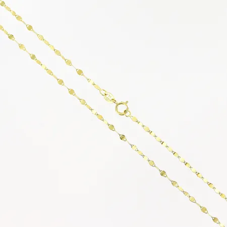 Kedja längd 45cm, bredd 1,5mm, 14K  Vikt: 1,3 g