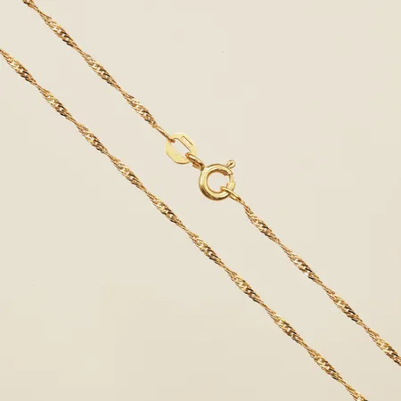 Kedja Singapore, längd 42cm, bredd 0,6mm, Balestra 18K Vikt: 1,7 g