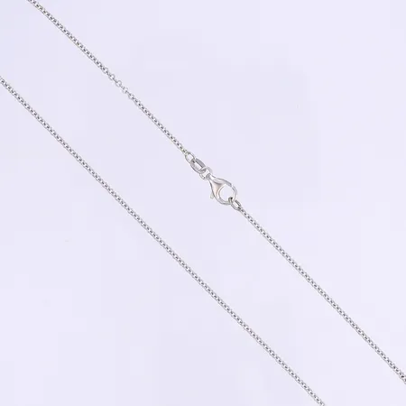 Halskedja 40cm bredd 1mm, vitguld, 18K  Vikt: 4 g