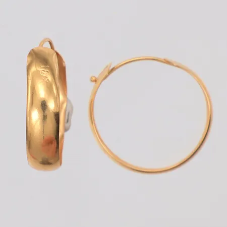 Örhängen Ø17mm, vikskador, 18K Vikt: 1 g