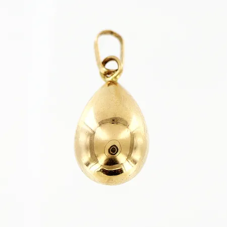 Hänge droppe längd 16mm, bredd 7,5mm, mindre buckla, 18K Vikt: 0,6 g