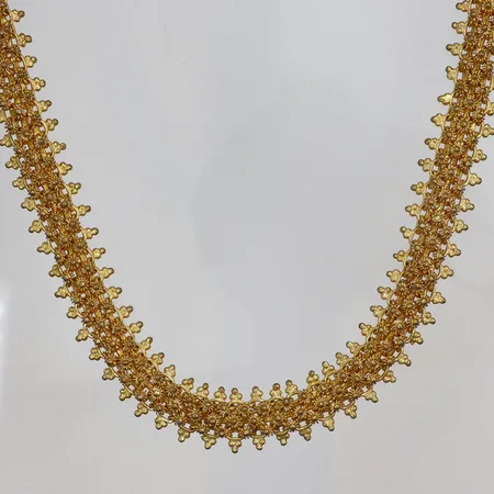 Collier samt Armband i gulmetall smycketset längd 37cm samt ca 17cm 