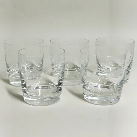 5 whiskeyglas Duka modell Lovisa 8cm Ø70mm, etsad dekor