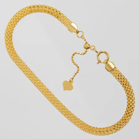 Armband X-länk längd: 16,3cm, bredd: 3,3mm, 18K Vikt: 2,8 g