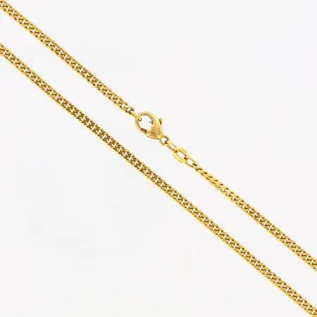 Kedja Pansar, ca 52cm, bredd ca 2,5mm, slapp i lås, 18K Vikt: 14,3 g