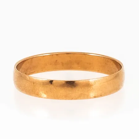 Ring slät stl:18½ bredd 3,5mm, gravyr, 18K 2,0g. 