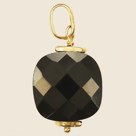 Hänge med Onyx, Ø10mm GHA 18K  Vikt: 1,1 g