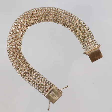 Armband X-länk, längd 18,5cm, bredd 12mm, 18K Vikt: 21,6 g