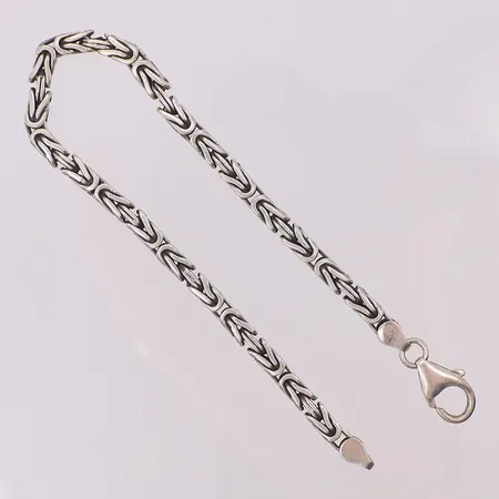 Armband Kejsarlänk 21,5cm bredd 4mm, 925/1000 silver Vikt: 18,8 g