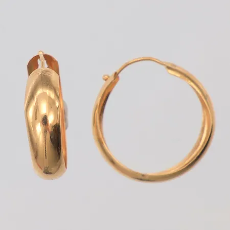 Örhängen Ø17mm, SJ, vikskador, 18K Vikt: 1,1 g