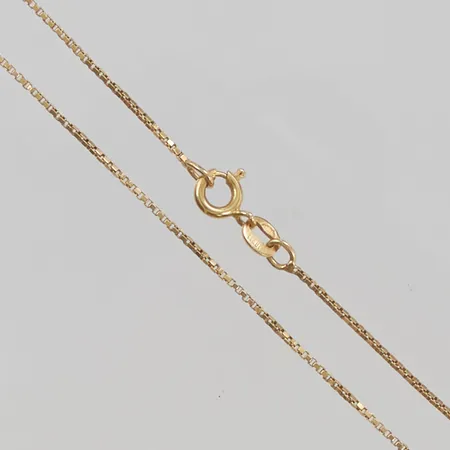 Kedja 38cm ojämna länkar 18K 3,1g.