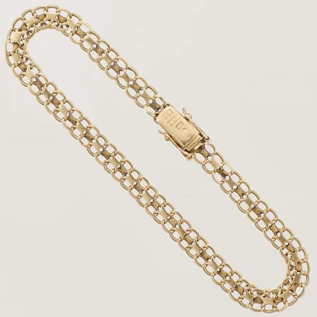 Armband X-länk längd 18,5cm, bredd 5,4mm, 18K  Vikt: 6,5 g