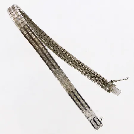 Armband 18,5cm bredd: 6mm, silver 830/1000 Vikt: 12,9 g